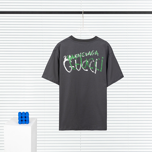 コラボ✦ グッチ x バレンシアガ プリント半袖Tシャツ メンズ 半袖 Tシャツの通販