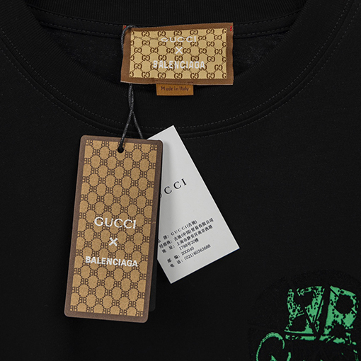 コラボ✦ グッチ x バレンシアガ プリント半袖Tシャツ メンズ 半袖 Tシャツの通販