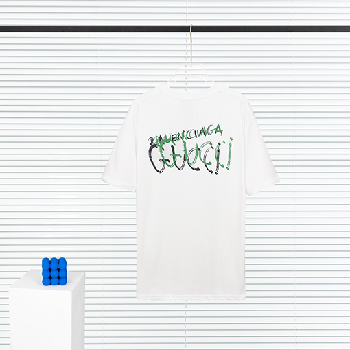 コラボ✦ グッチ x バレンシアガ プリント半袖Tシャツ メンズ 半袖 Tシャツの通販