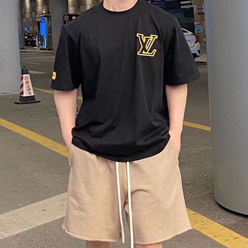 ヴィトン 半袖Tシャツ LVプリント半袖Tシャツ