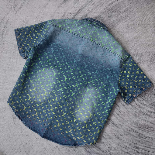 ヴィトン デニム シャツ RAINBOW MONOGRAM