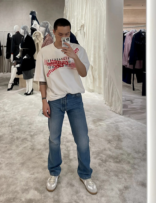 マルタンマルジェラ 半袖 スーパーコピー Maison Margielaロゴ プリント 半袖Tシャツ