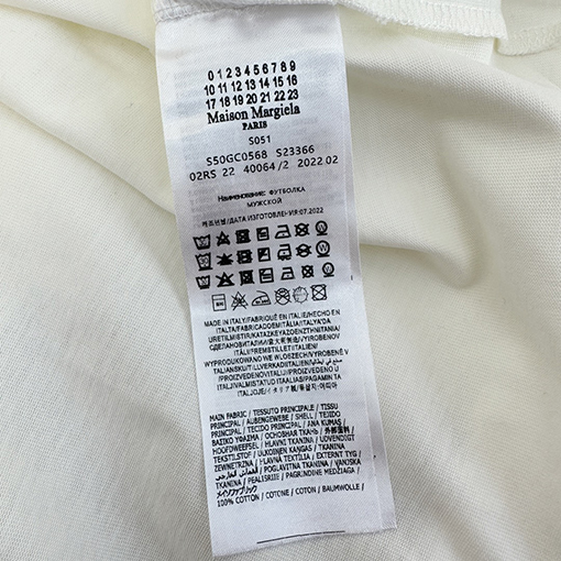 マルタンマルジェラ 半袖 スーパーコピー Maison Margielaロゴ プリント 半袖Tシャツ