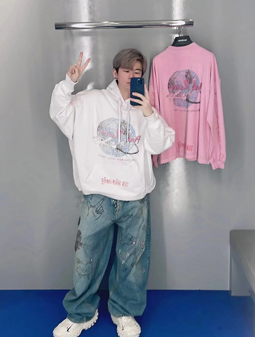 バレンシアガデニムパンツ スーパーコピーBALENCIAGA ロゴ プリント