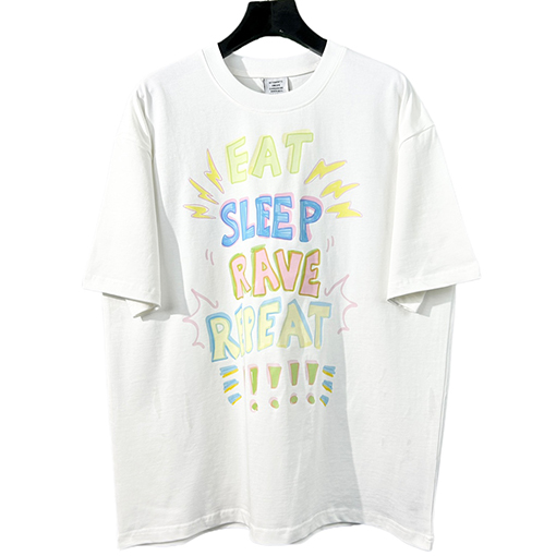 ヴェトモン 半袖Tシャツ スーパーコピー VETEMENTS 手描きレインボー 半袖