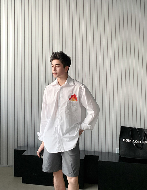ロエベ シャツスーパーコピー    LOEWEロゴ おしゃれ シャツ