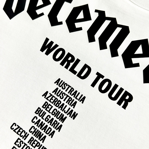 ヴェトモン 半袖Tシャツ VETEMENTS シンプルレタリング半袖