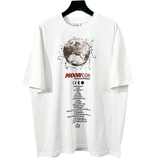 ヴェトモン 半袖Tシャツ MOONCOM VETEMENTSロゴ半袖
