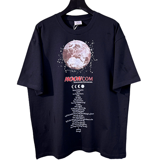 ヴェトモン 半袖Tシャツ MOONCOM VETEMENTSロゴ半袖