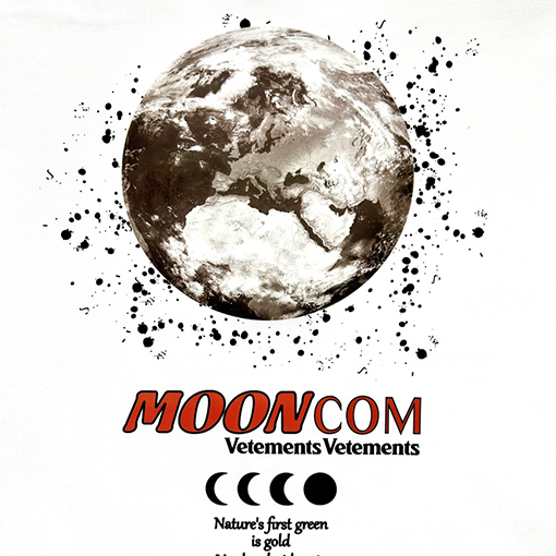ヴェトモン 半袖Tシャツ MOONCOM VETEMENTSロゴ半袖