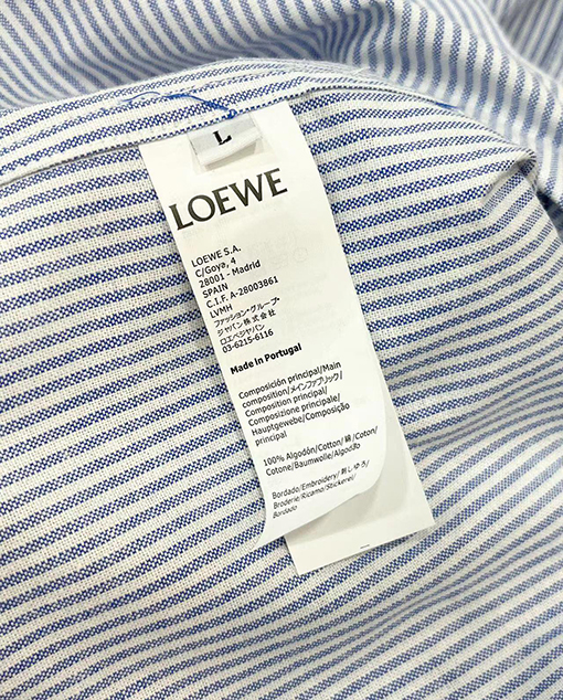 ロエベ シャツ  スーパーコピー  LOEWEポケットストライプシャツ