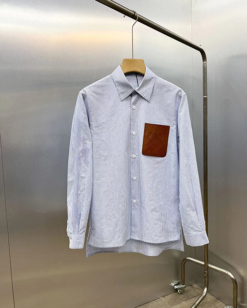 ロエベ シャツ  スーパーコピー  LOEWEポケットストライプシャツ