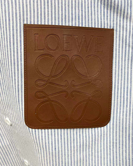 ロエベ シャツ  スーパーコピー  LOEWEポケットストライプシャツ