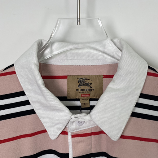 コラボスーパーコピー シュプリーム x バーバリー POLO SHIRT 長袖 Tシャツの通販