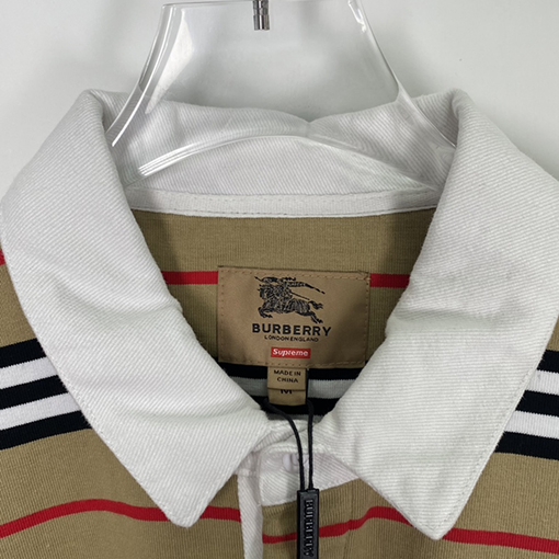 コラボスーパーコピー シュプリーム x バーバリー POLO SHIRT 長袖 Tシャツの通販