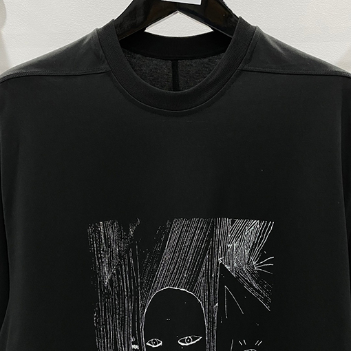 リックオウエンス半袖Tシャツスーパーコピー Rick Owens 五分袖 人像の素描 Oversize