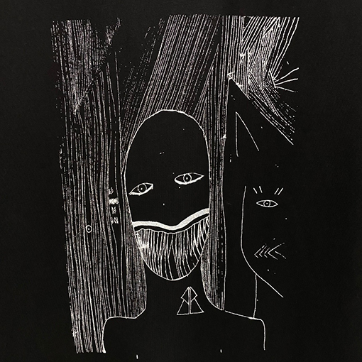 リックオウエンス半袖Tシャツスーパーコピー Rick Owens 五分袖 人像の素描 Oversize