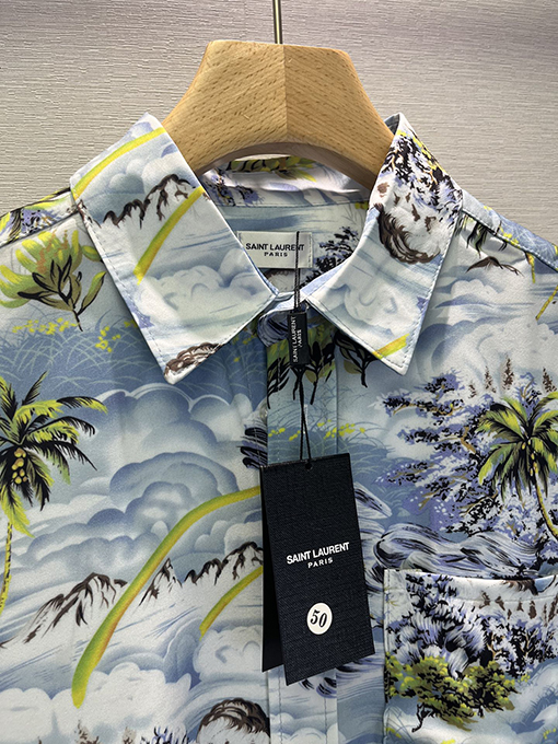 サンローラン海浪柄シャツ  Saint Laurent Paris