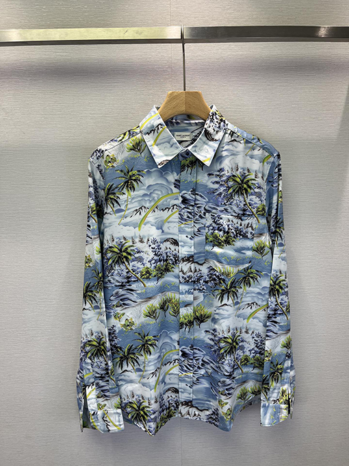 サンローラン海浪柄シャツ  Saint Laurent Paris