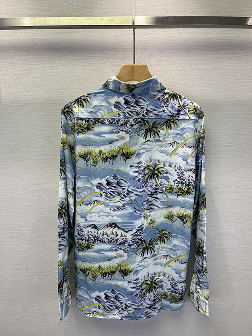 サンローラン海浪柄シャツ  Saint Laurent Paris