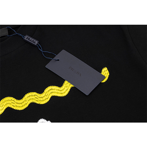 プラダ 波の刺繍 半袖Tシャツ