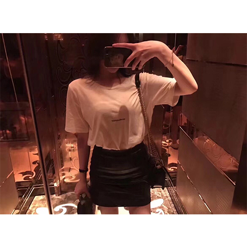 サンローラン半袖Tシャツ Saint Laurent 刺繍