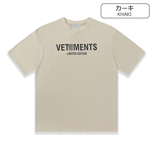 ヴェトモン ゆったりシルエットのアルファベットプリント半袖Tシャツコピー