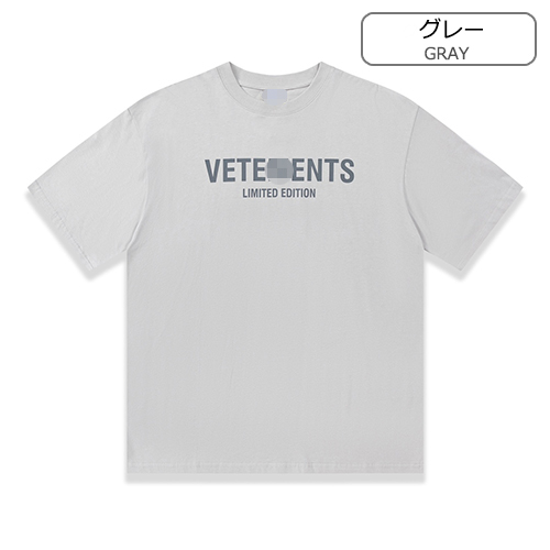 ヴェトモン ゆったりシルエットのアルファベットプリント半袖Tシャツコピー