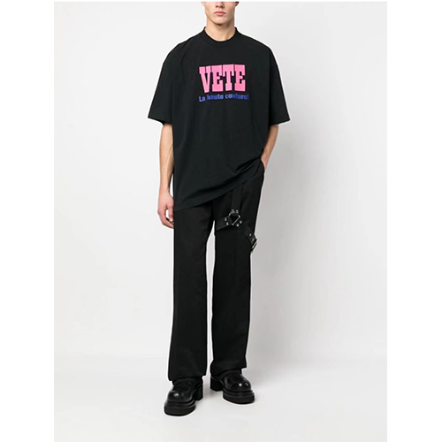 ヴェトモン ワイドフィットのアルファベット 半袖Tシャツコピー