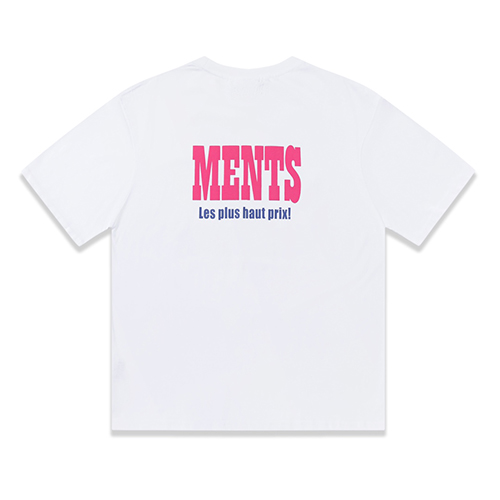 ヴェトモン ワイドフィットのアルファベット 半袖Tシャツコピー