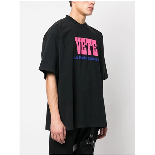 ヴェトモン ワイドフィットのアルファベット 半袖Tシャツコピー
