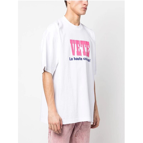 ヴェトモン ワイドフィットのアルファベット 半袖Tシャツコピー