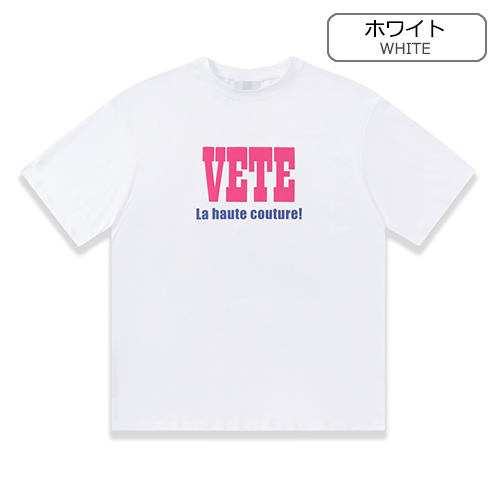 ヴェトモン ワイドフィットのアルファベット 半袖Tシャツコピー