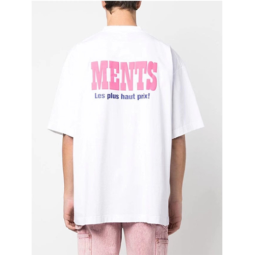 ヴェトモン ワイドフィットのアルファベット 半袖Tシャツコピー