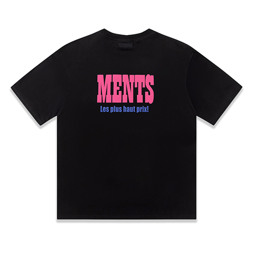 ヴェトモン ワイドフィットのアルファベット 半袖Tシャツコピー