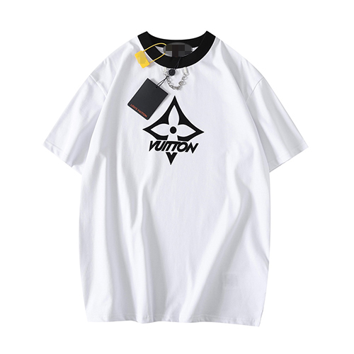 ヴィトン ユニークなプリント柄で個性をアピール 半袖Tシャツコピー