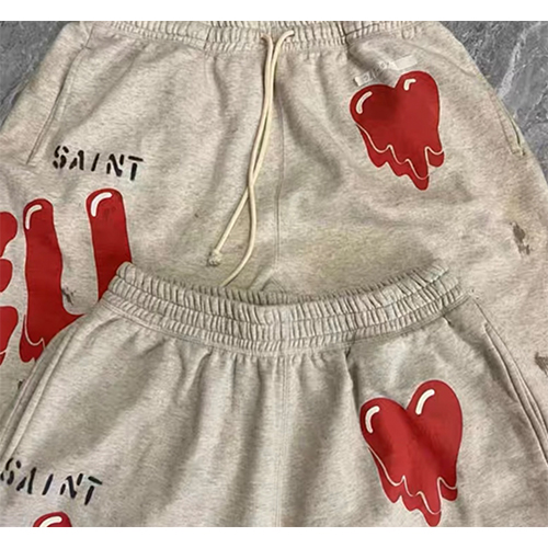 コラボ✦ セント マイケル × EU オリジナリティ溢れるプリント柄!リラックスしたフィット感のショートパンツ