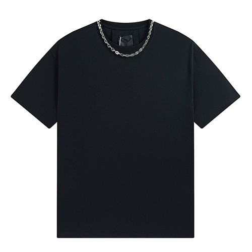 ジバンシイ 半袖Tシャツ ネックラインのチェインポイント