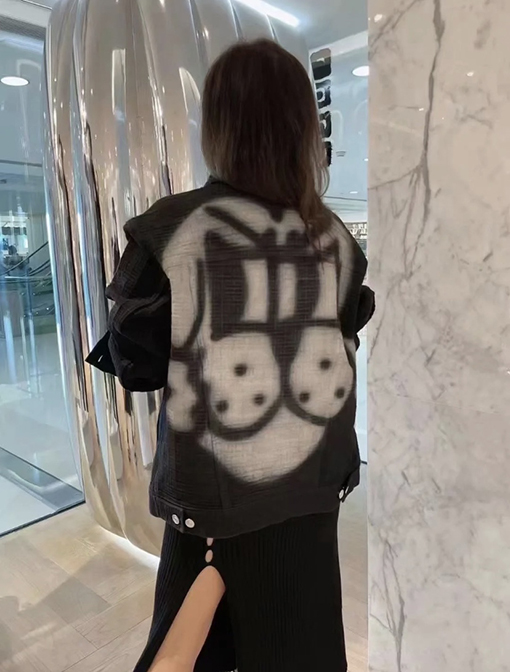 ジバンシイ デニム ジャケット スーパーコピー GIVENCHY 黒い春秋用メンズジャケット