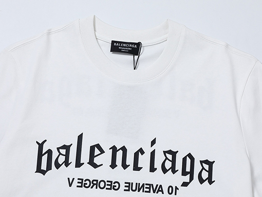 バレンシアガ 半袖Tシャツ  BALENCIAGA 前後文字プリントTシャツ