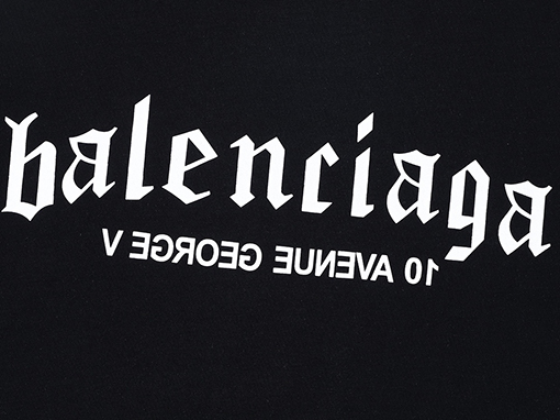 バレンシアガ 半袖Tシャツ  BALENCIAGA 前後文字プリントTシャツ