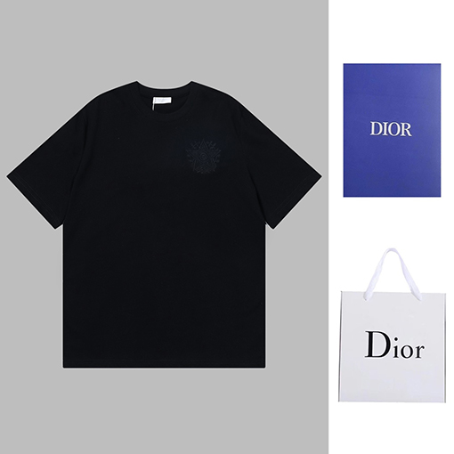 ディオール 五角星とCDの立体印刷が特徴のTシャツ