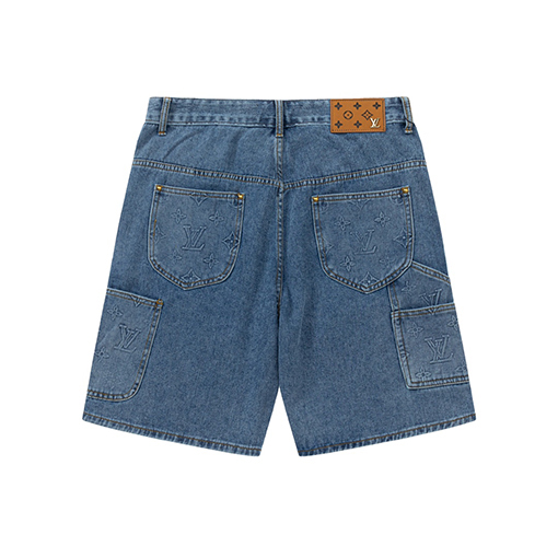 ヴィトン   デニム パンツ  立体ロゴ入りショートパンツ
