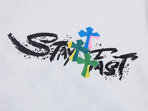 クロムハーツ  カラフルなクロスプリント柄の半袖Tシャツ  CHROME HEART