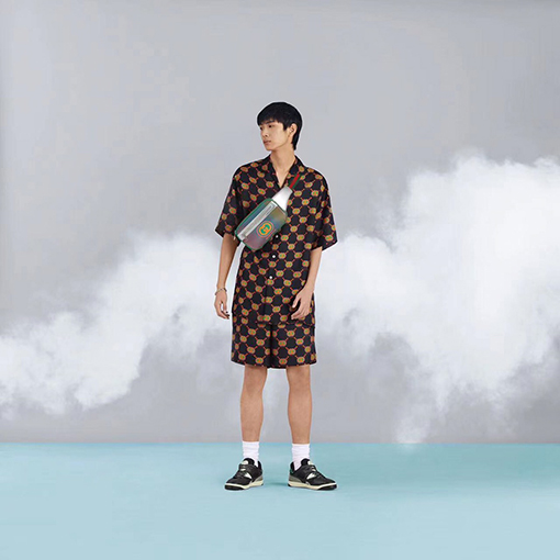 グッチ スウェット パンツ  タップリンス双Gプリントショートパンツ