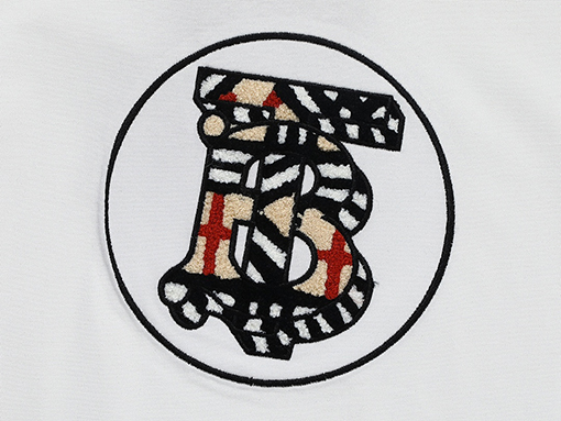 バーバリー 半袖Tシャツ スーパーコピー TBロゴ刺繍入りの短袖Tシャツ