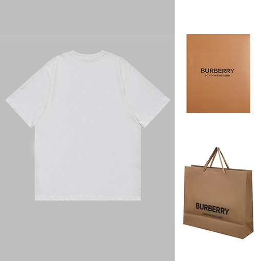 バーバリー 半袖Tシャツ スーパーコピー TBロゴ刺繍入りの短袖Tシャツ