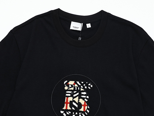 バーバリー 半袖Tシャツ スーパーコピー TBロゴ刺繍入りの短袖Tシャツ