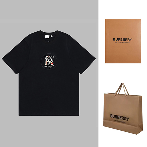 バーバリー 半袖Tシャツ スーパーコピー TBロゴ刺繍入りの短袖Tシャツ