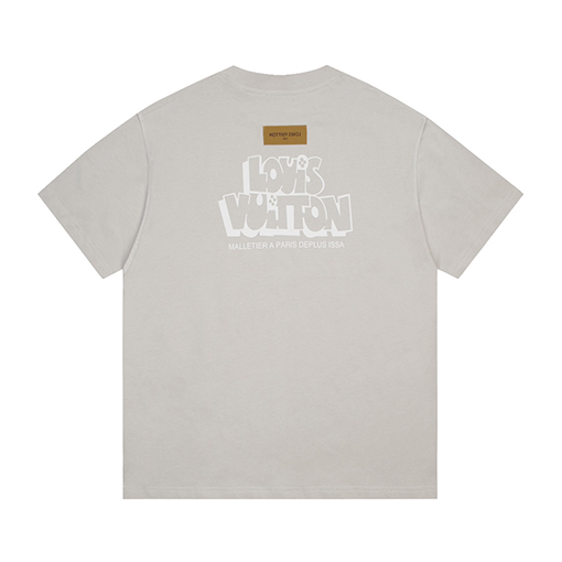 ヴィトン 半袖Tシャツ コピー 前後にロゴプリントされた手触りの良いTシャツ